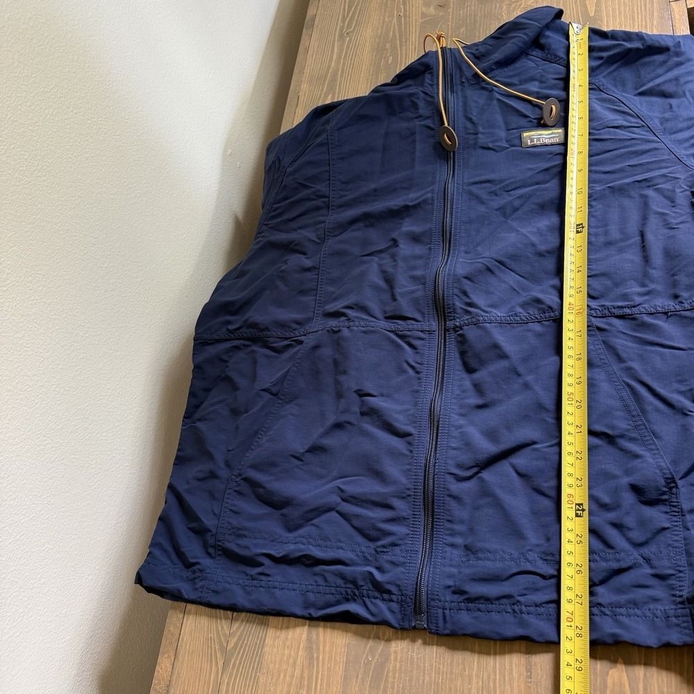 LL Bean Men's XL Nautical Navy Blue Mountain Classic Full Zip Jacket Hooded - Picture 7 of 7